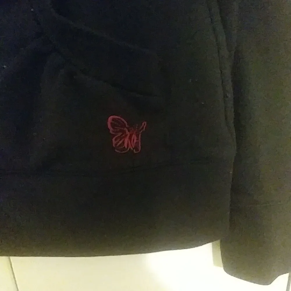 Tchibo Feel Like‎ A Butterfly Zipper Front Black Jacket